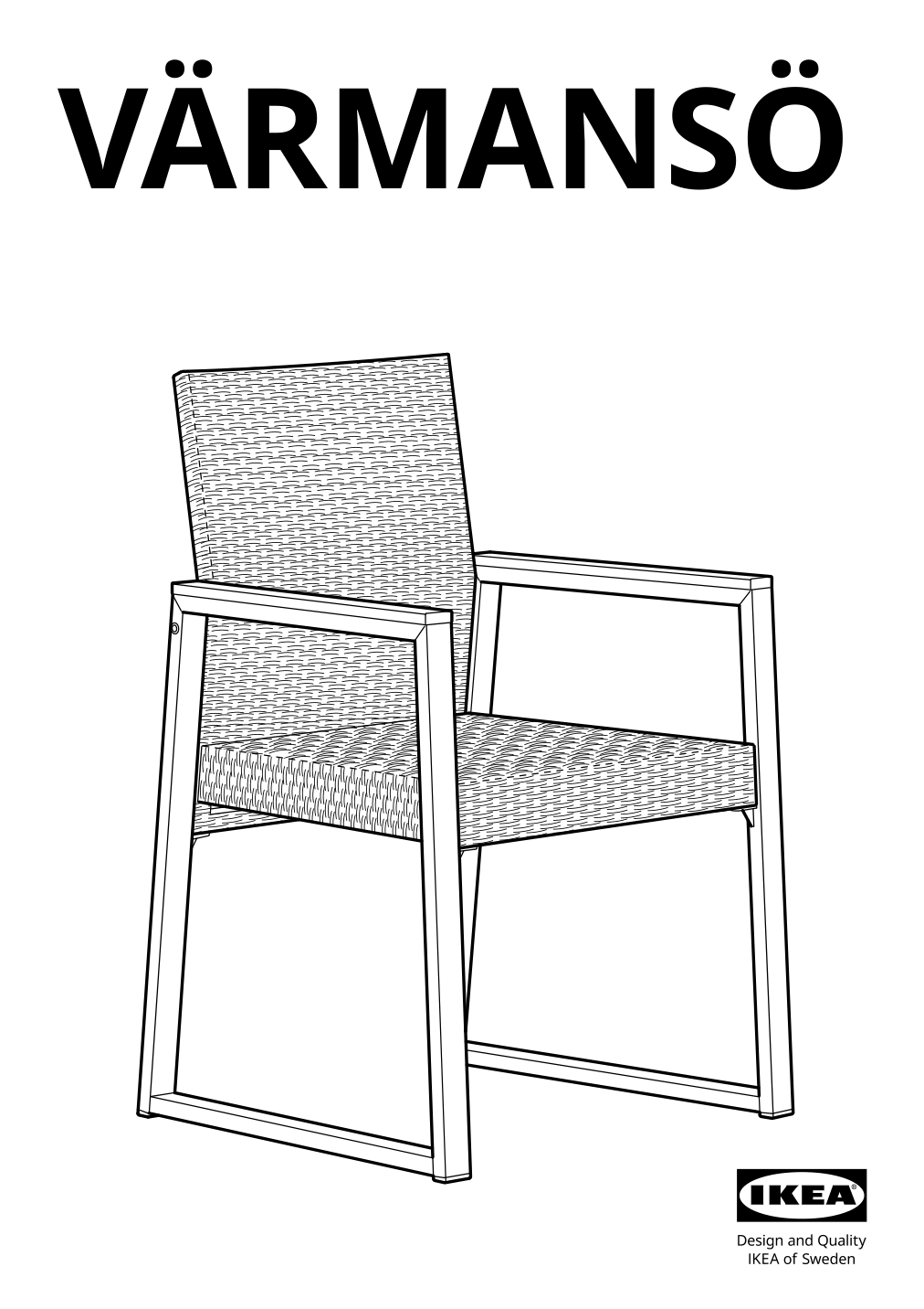 Assembly instructions for IKEA Vaermansoe chair outdoor brown | Page 1 - IKEA VÄRMANSÖ table and 4 chairs, outdoor 895.001.98