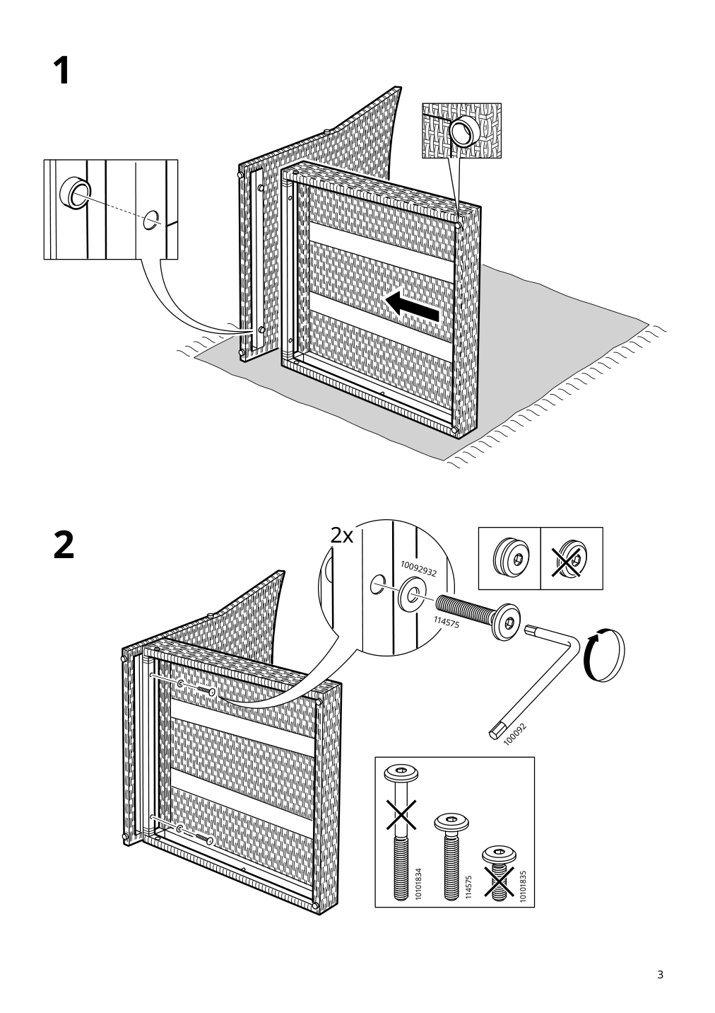 Assembly instructions for IKEA Vaermansoe chair outdoor brown | Page 3 - IKEA VÄRMANSÖ table and 4 chairs, outdoor 895.001.98