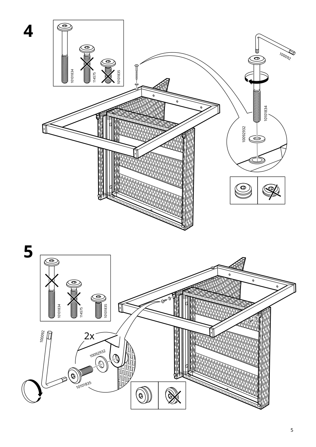 Assembly instructions for IKEA Vaermansoe chair outdoor brown | Page 5 - IKEA VÄRMANSÖ table and 4 chairs, outdoor 895.001.98