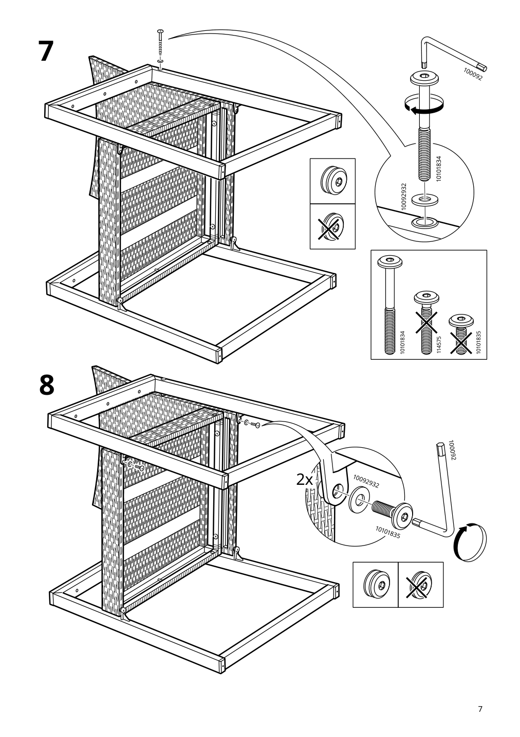 Assembly instructions for IKEA Vaermansoe chair outdoor brown | Page 7 - IKEA VÄRMANSÖ table and 4 chairs, outdoor 895.001.98