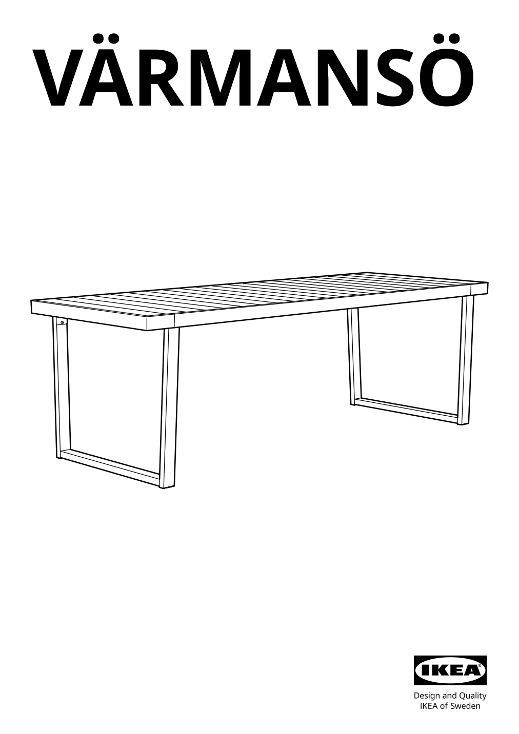 Assembly instructions for IKEA Vaermansoe table outdoor dark gray | Page 1 - IKEA VÄRMANSÖ table, outdoor 105.156.83