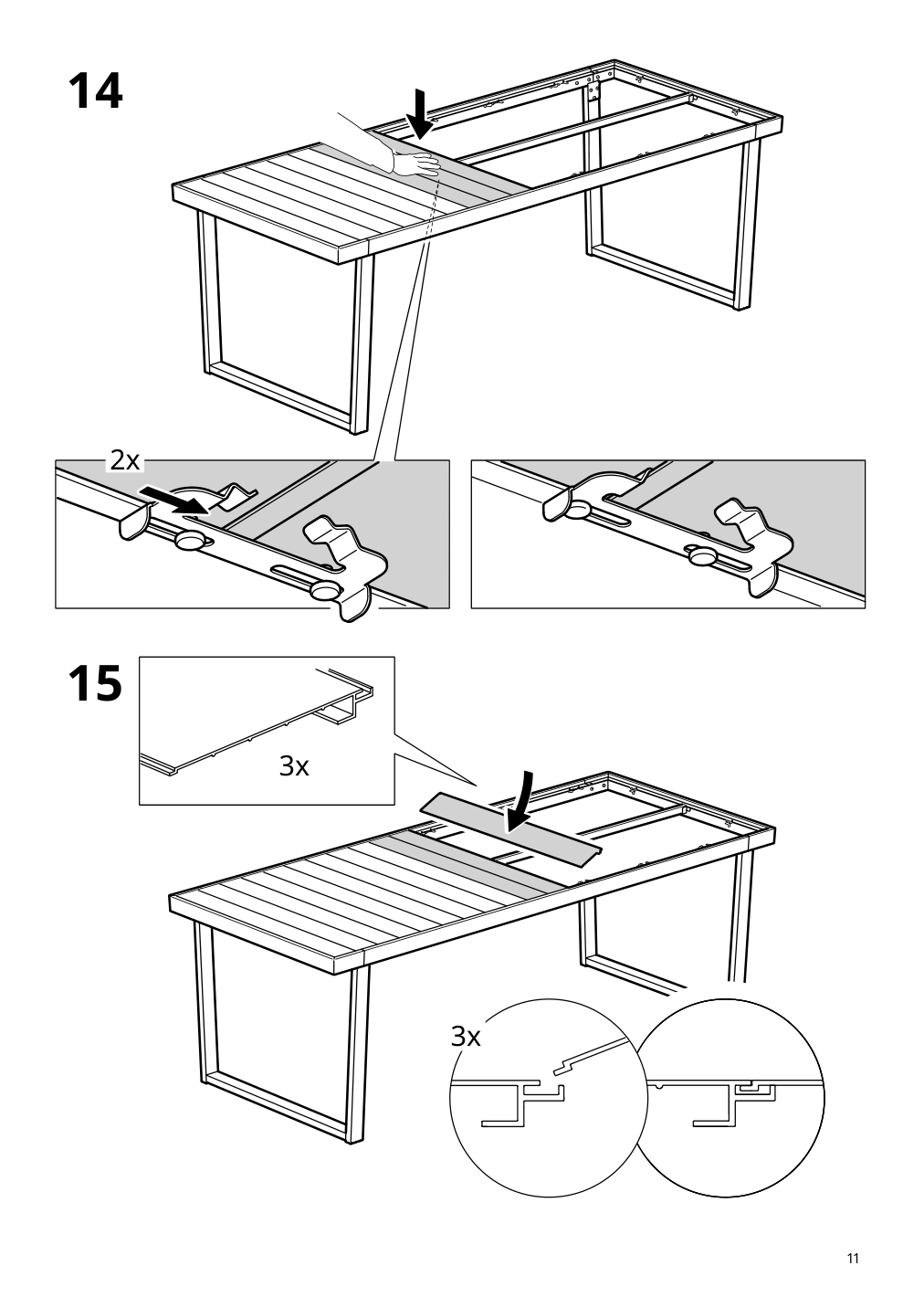 Assembly instructions for IKEA Vaermansoe table outdoor dark gray | Page 11 - IKEA VÄRMANSÖ table, outdoor 105.156.83