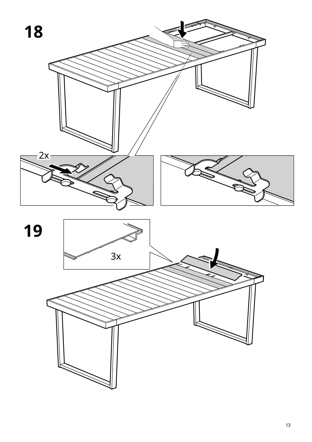 Assembly instructions for IKEA Vaermansoe table outdoor dark gray | Page 13 - IKEA VÄRMANSÖ table, outdoor 105.156.83