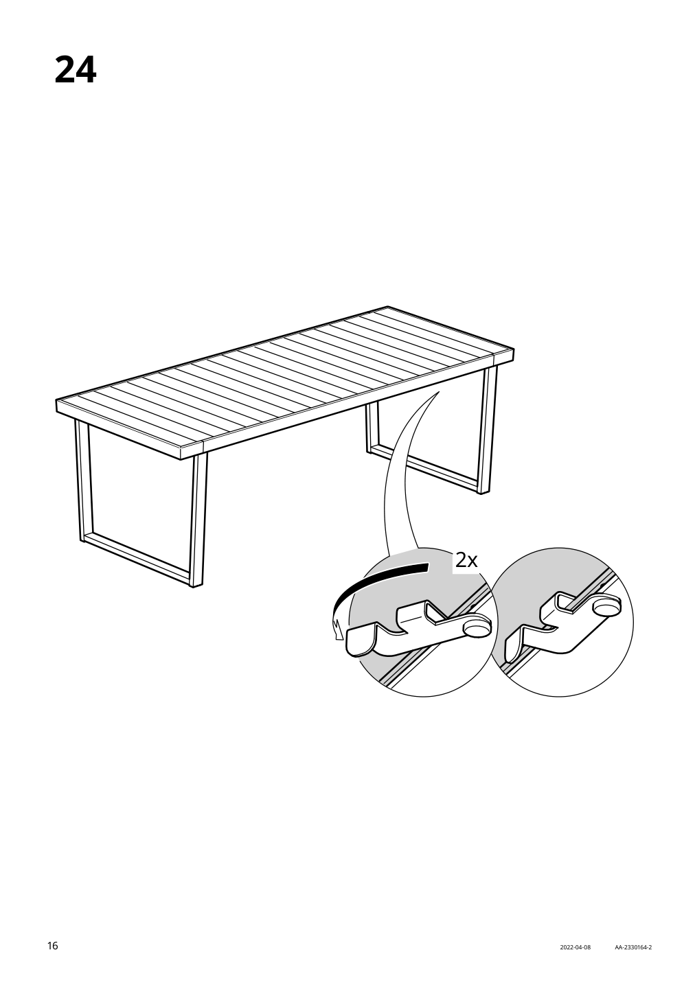 Assembly instructions for IKEA Vaermansoe table outdoor dark gray | Page 16 - IKEA VÄRMANSÖ table, outdoor 105.156.83