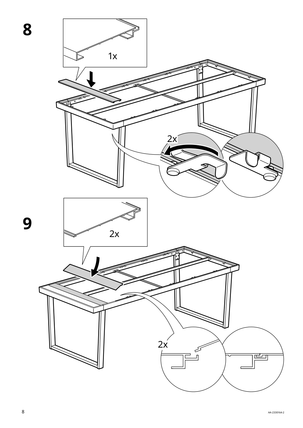 Assembly instructions for IKEA Vaermansoe table outdoor dark gray | Page 8 - IKEA VÄRMANSÖ table, outdoor 105.156.83