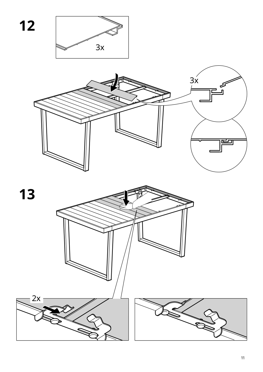 Assembly instructions for IKEA Vaermansoe table outdoor dark gray | Page 11 - IKEA VÄRMANSÖ table and 4 chairs, outdoor 895.001.98