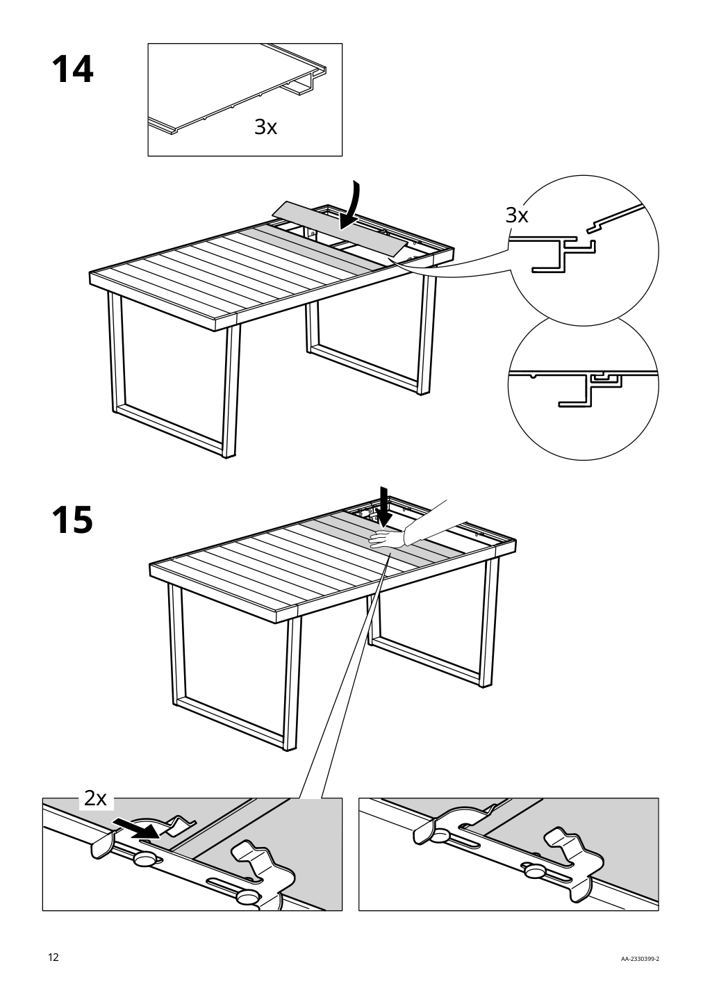 Assembly instructions for IKEA Vaermansoe table outdoor dark gray | Page 12 - IKEA VÄRMANSÖ table and 4 chairs, outdoor 895.001.98