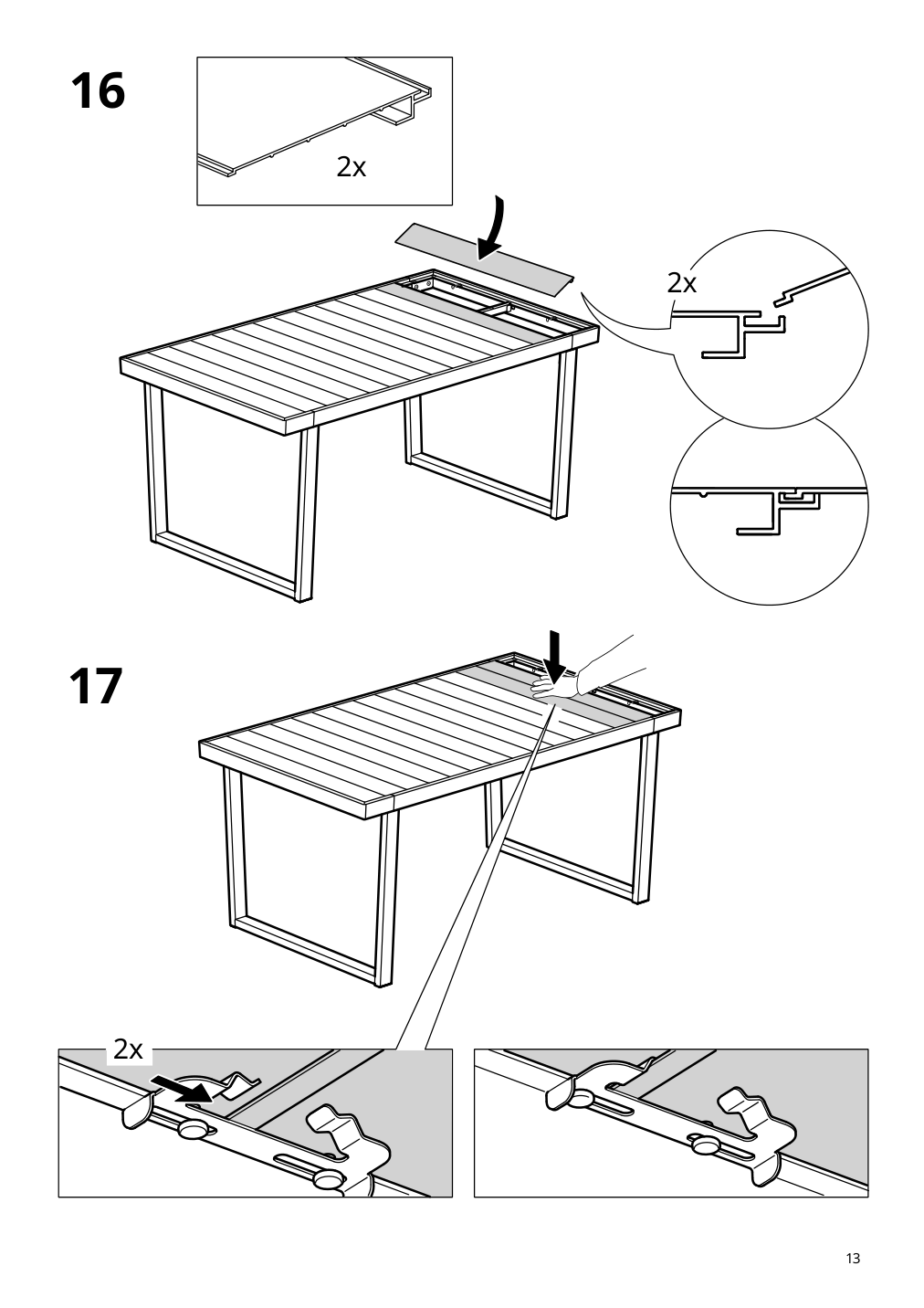 Assembly instructions for IKEA Vaermansoe table outdoor dark gray | Page 13 - IKEA VÄRMANSÖ table and 4 chairs, outdoor 895.001.98