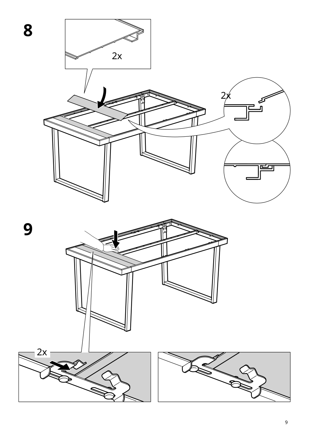 Assembly instructions for IKEA Vaermansoe table outdoor dark gray | Page 9 - IKEA VÄRMANSÖ table and 4 chairs, outdoor 895.001.98