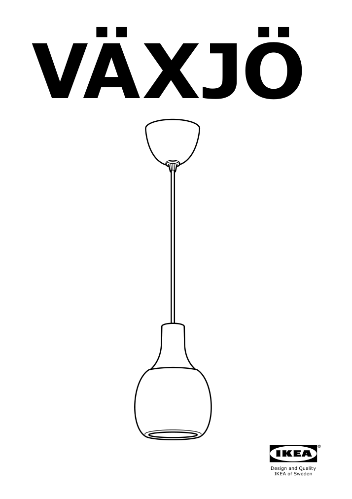 Assembly instructions for IKEA Vaexjoe pendant lamp beige | Page 1 - IKEA VÄXJÖ pendant lamp 903.949.22