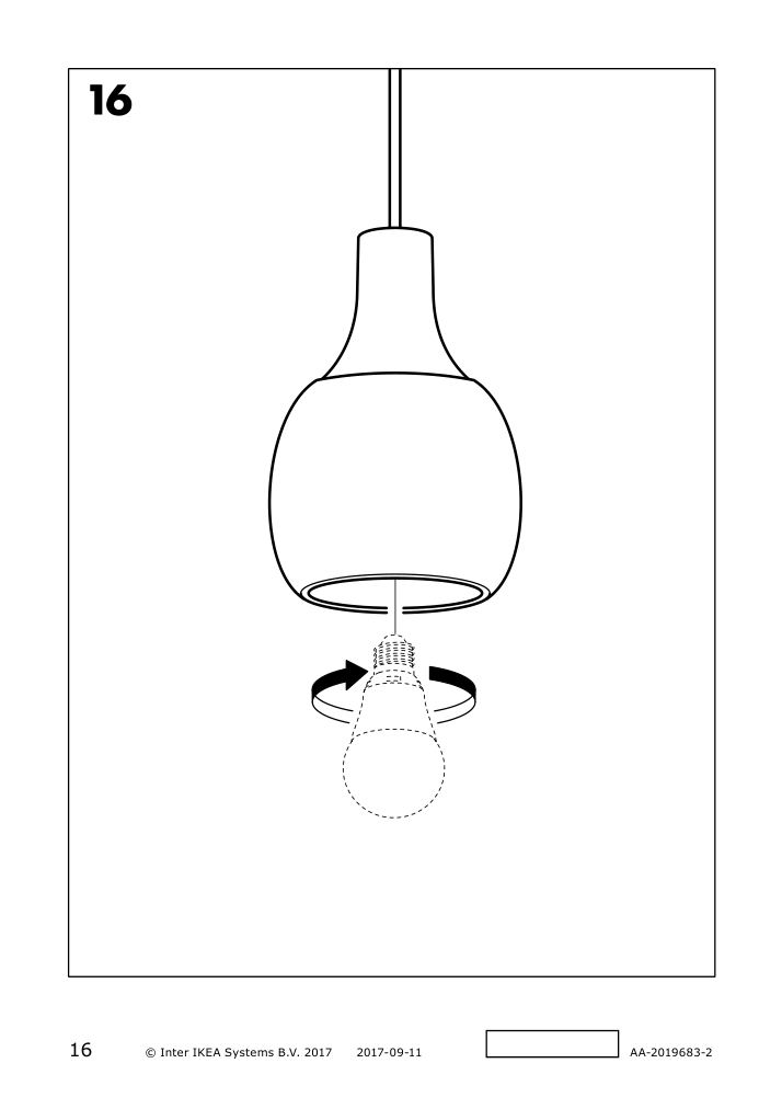 Assembly instructions for IKEA Vaexjoe pendant lamp beige | Page 16 - IKEA VÄXJÖ pendant lamp 903.949.22