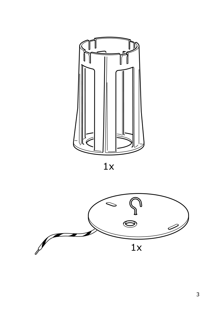 Assembly instructions for IKEA Vaexjoe pendant lamp beige | Page 3 - IKEA VÄXJÖ pendant lamp 903.949.22