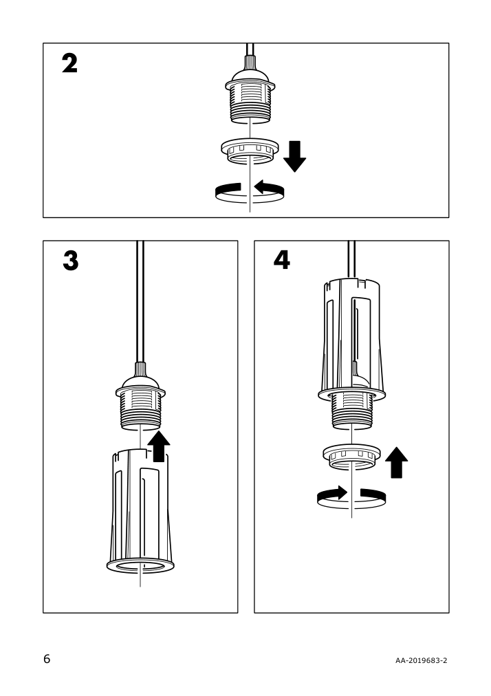 Assembly instructions for IKEA Vaexjoe pendant lamp beige | Page 6 - IKEA VÄXJÖ pendant lamp 903.949.22