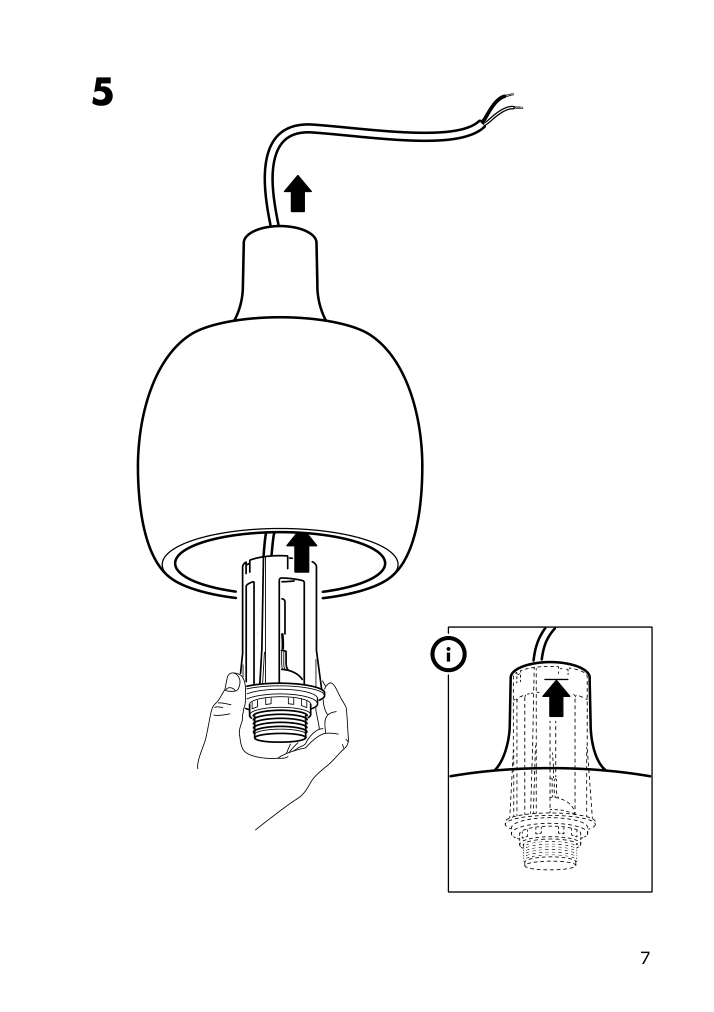 Assembly instructions for IKEA Vaexjoe pendant lamp beige | Page 7 - IKEA VÄXJÖ pendant lamp 903.949.22