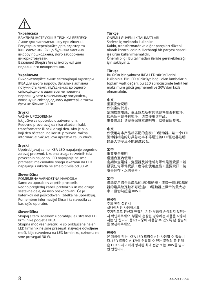 Assembly instructions for IKEA Vagdal connection cord white | Page 8 - IKEA VÅGDAL connection cord 704.636.00