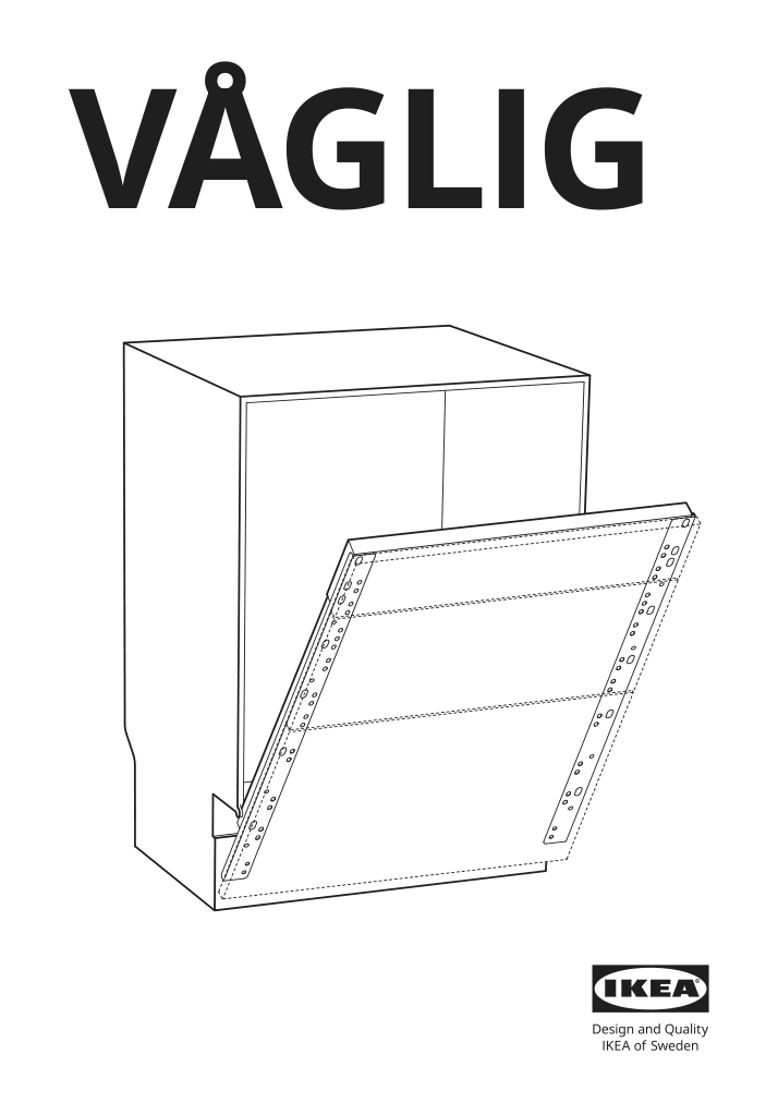 Assembly instructions for IKEA Vaglig connecting rail for fronts | Page 1 - IKEA VÅGLIG connecting rail for fronts 503.086.05