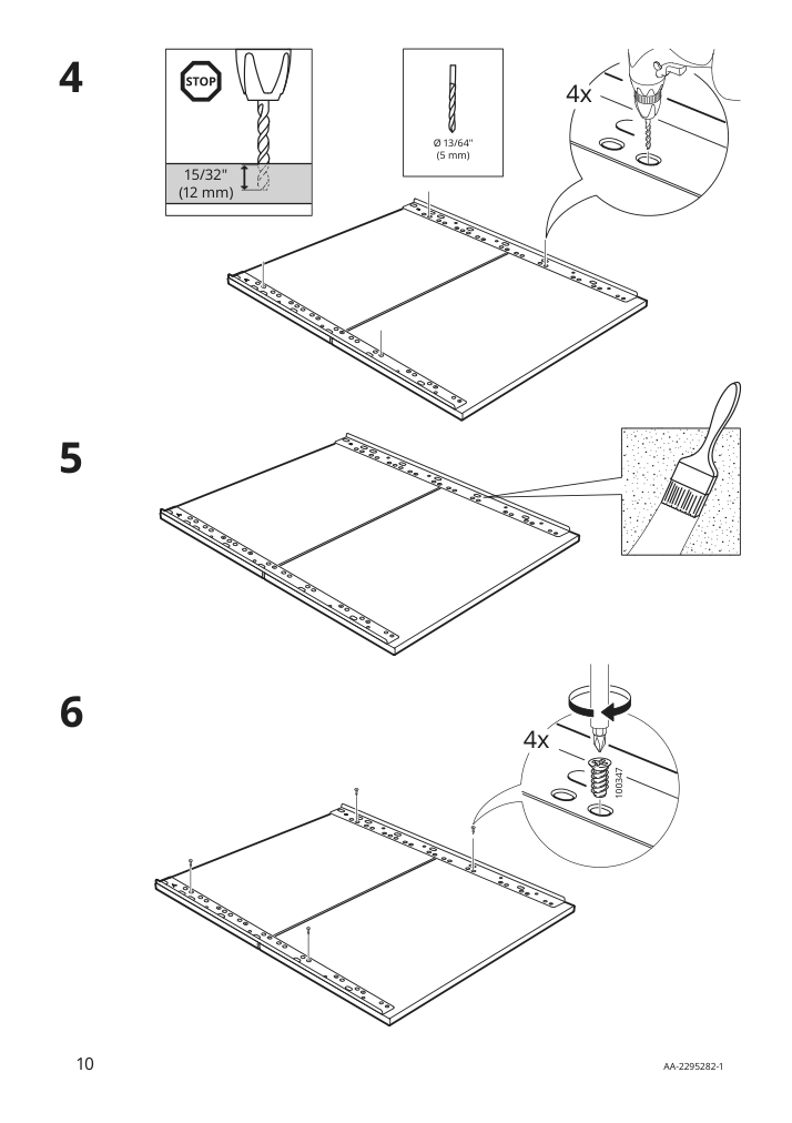 Assembly instructions for IKEA Vaglig connecting rail for fronts | Page 10 - IKEA VÅGLIG connecting rail for fronts 503.086.05