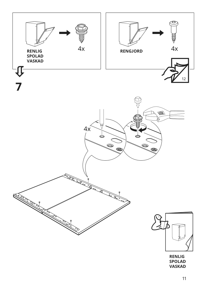 Assembly instructions for IKEA Vaglig connecting rail for fronts | Page 11 - IKEA VÅGLIG connecting rail for fronts 503.086.05