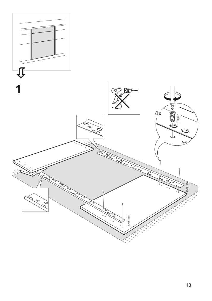 Assembly instructions for IKEA Vaglig connecting rail for fronts | Page 13 - IKEA VÅGLIG connecting rail for fronts 503.086.05