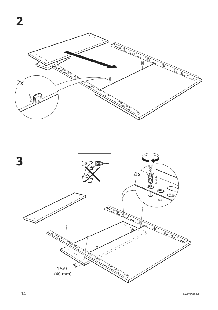 Assembly instructions for IKEA Vaglig connecting rail for fronts | Page 14 - IKEA VÅGLIG connecting rail for fronts 503.086.05