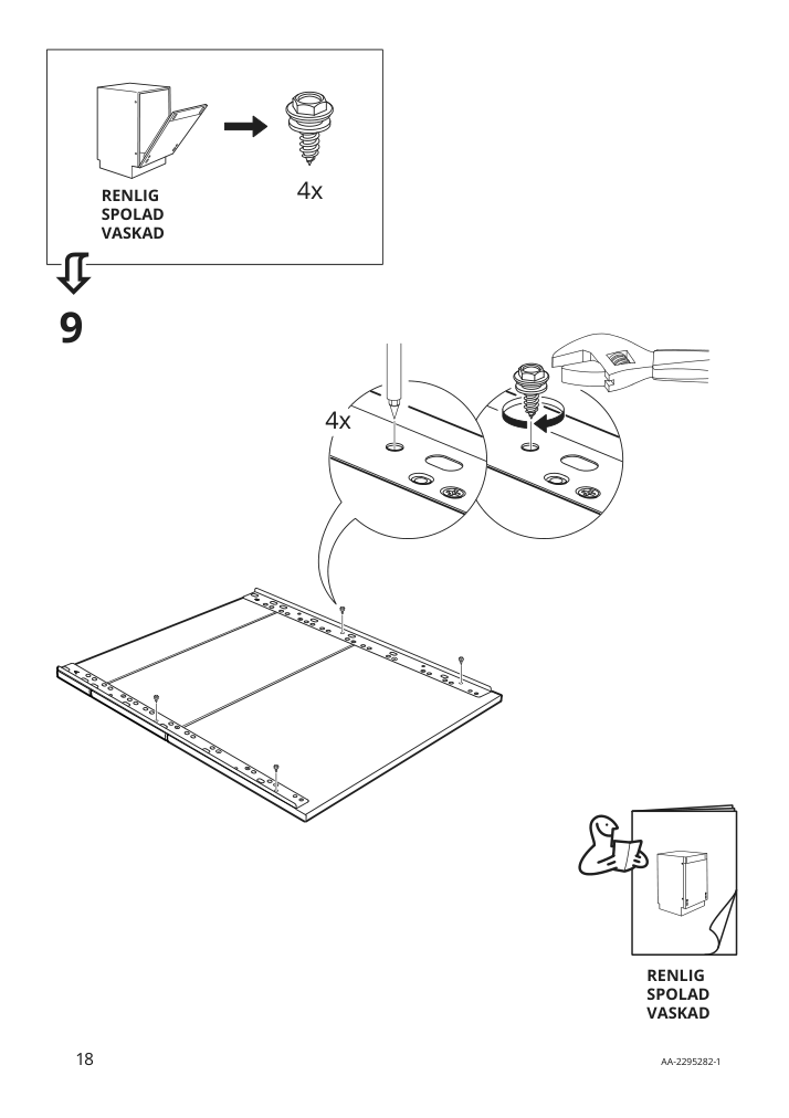 Assembly instructions for IKEA Vaglig connecting rail for fronts | Page 18 - IKEA VÅGLIG connecting rail for fronts 503.086.05