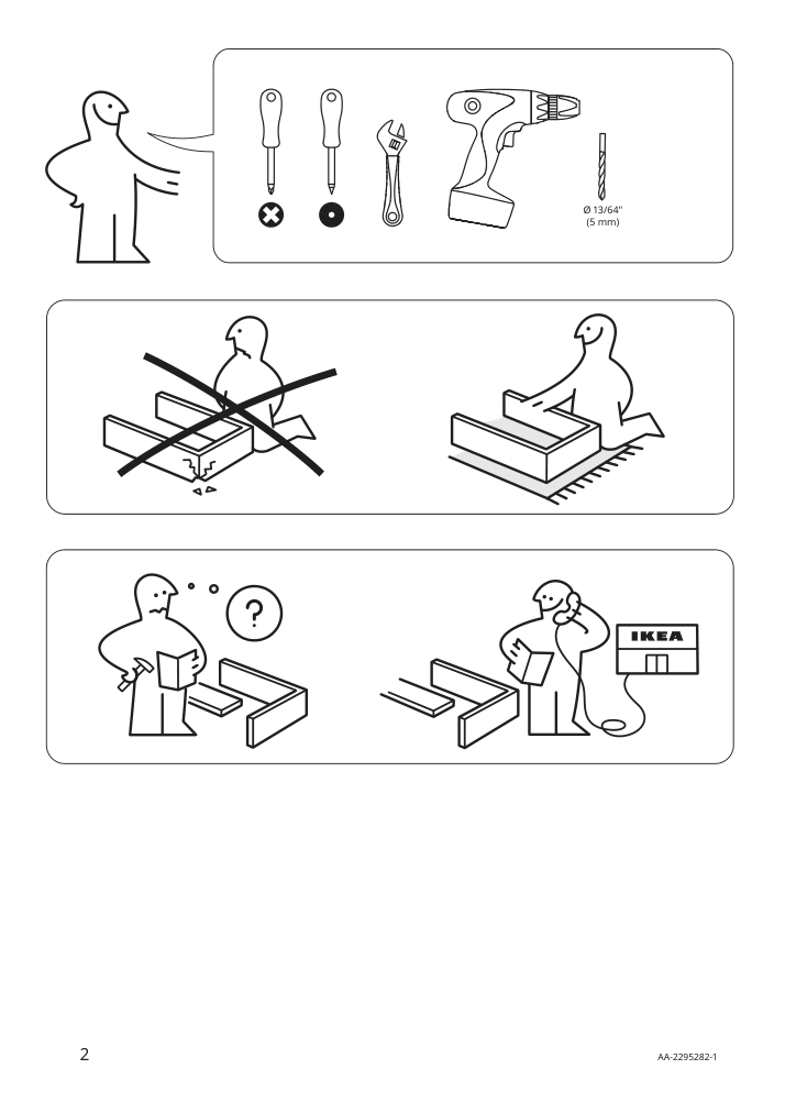 Assembly instructions for IKEA Vaglig connecting rail for fronts | Page 2 - IKEA VÅGLIG connecting rail for fronts 503.086.05