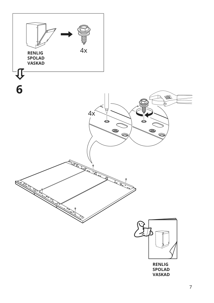 Assembly instructions for IKEA Vaglig connecting rail for fronts | Page 7 - IKEA VÅGLIG connecting rail for fronts 503.086.05