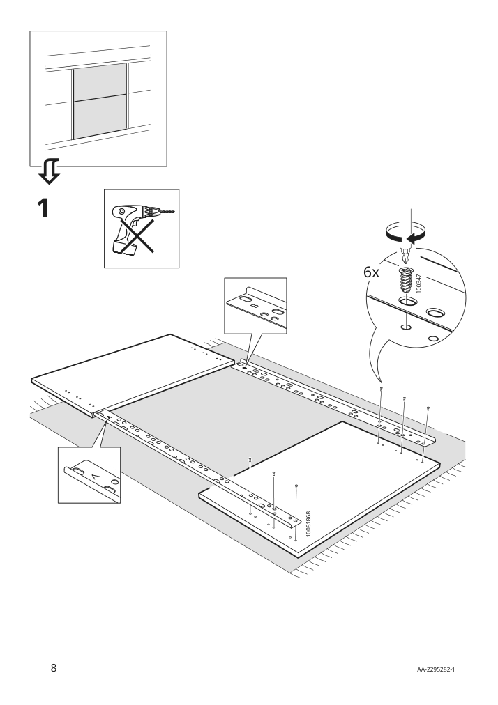 Assembly instructions for IKEA Vaglig connecting rail for fronts | Page 8 - IKEA VÅGLIG connecting rail for fronts 503.086.05