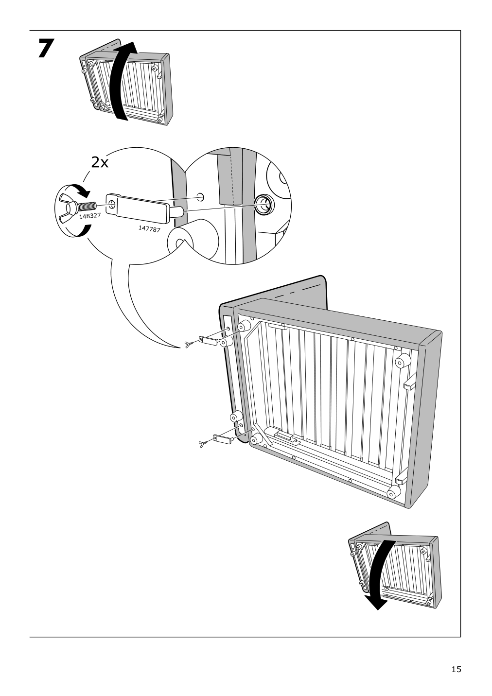 Assembly instructions for IKEA Vallentuna cover for armrest kelinge anthracite | Page 15 - IKEA VALLENTUNA cover for armrest 604.877.05