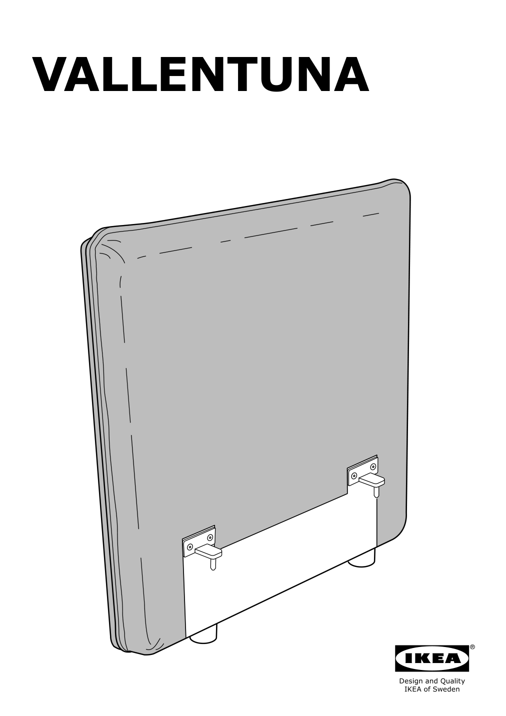 Assembly instructions for IKEA Vallentuna cover for armrest | Page 1 - IKEA VALLENTUNA cover for armrest 203.294.97