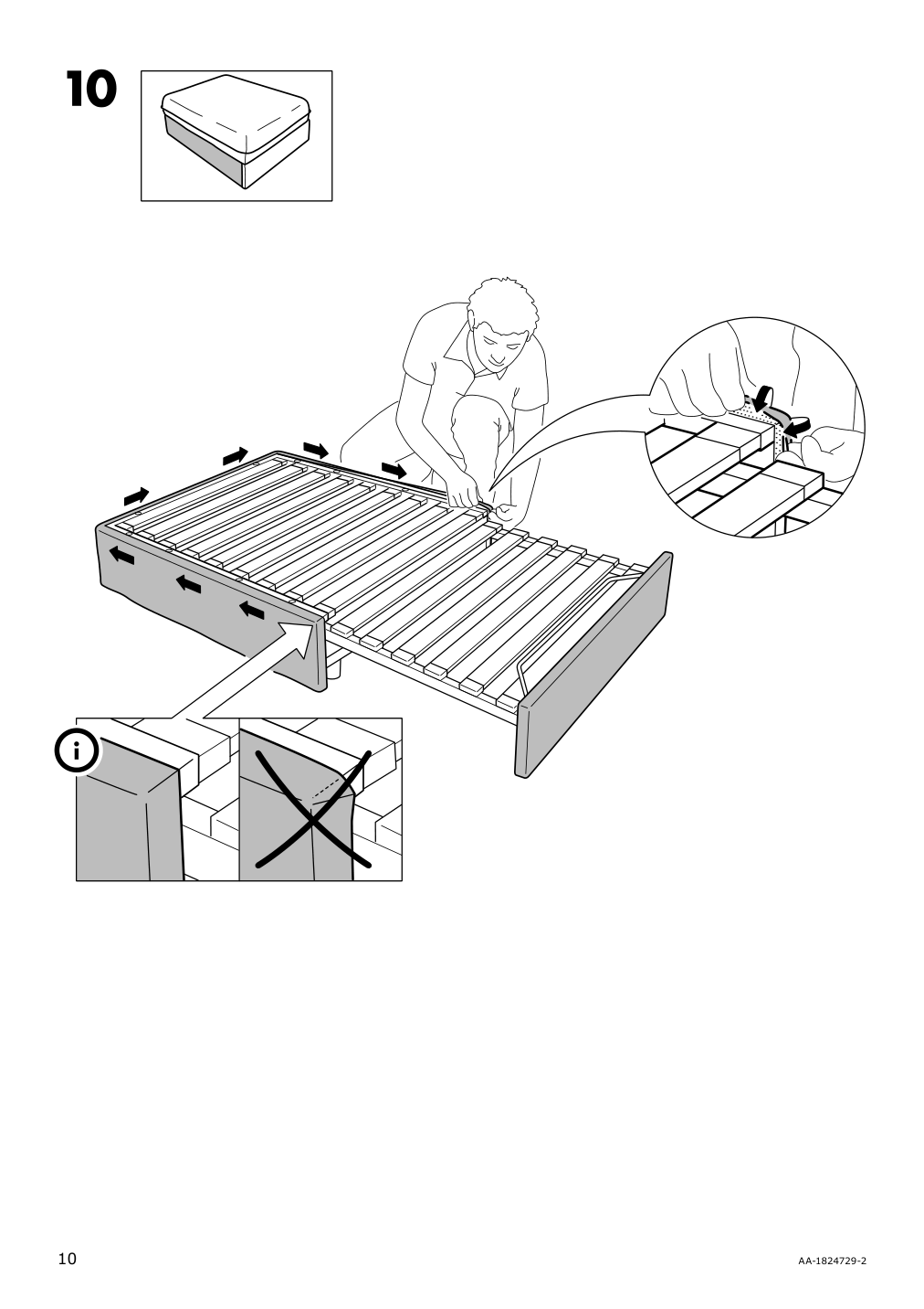 Assembly instructions for IKEA Vallentuna cover for sleeper module hillared beige | Page 10 - IKEA VALLENTUNA cover for sleeper module 304.874.10