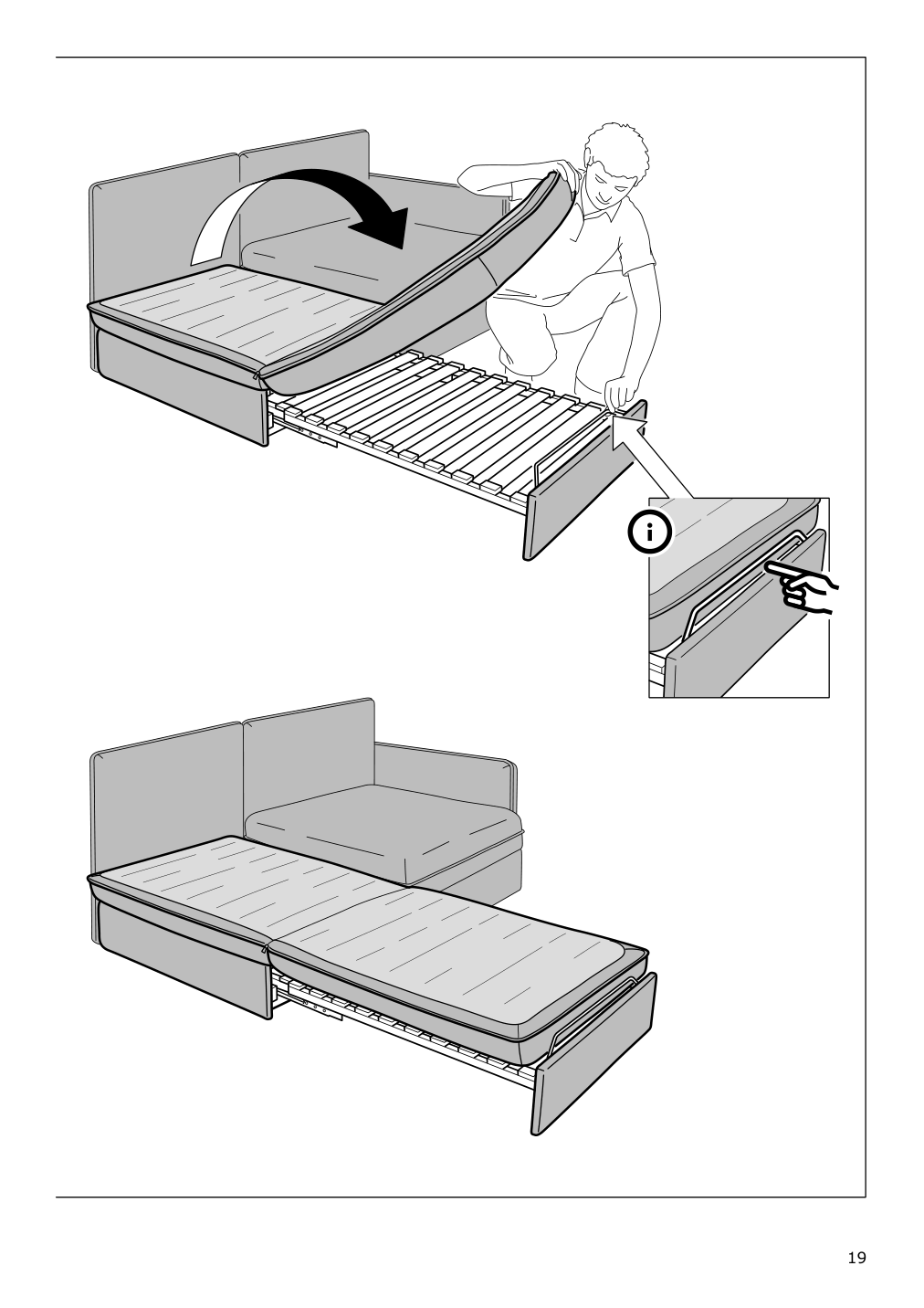 Assembly instructions for IKEA Vallentuna cover for sleeper module hillared beige | Page 19 - IKEA VALLENTUNA cover for sleeper module 304.874.10