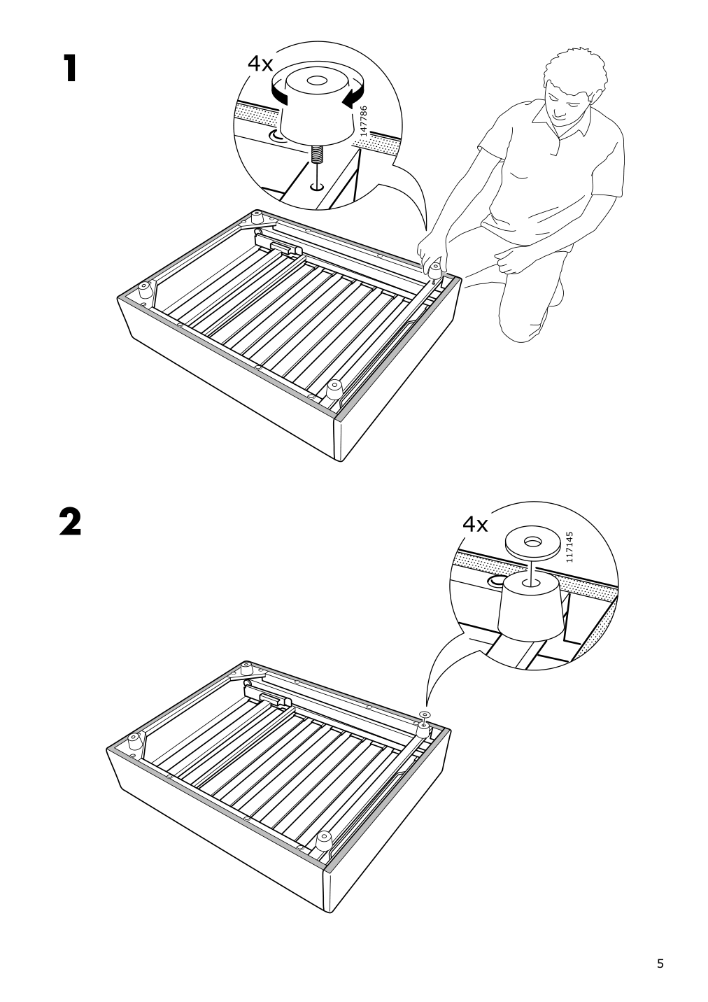 Assembly instructions for IKEA Vallentuna cover for sleeper module hillared beige | Page 5 - IKEA VALLENTUNA cover for sleeper module 304.874.10