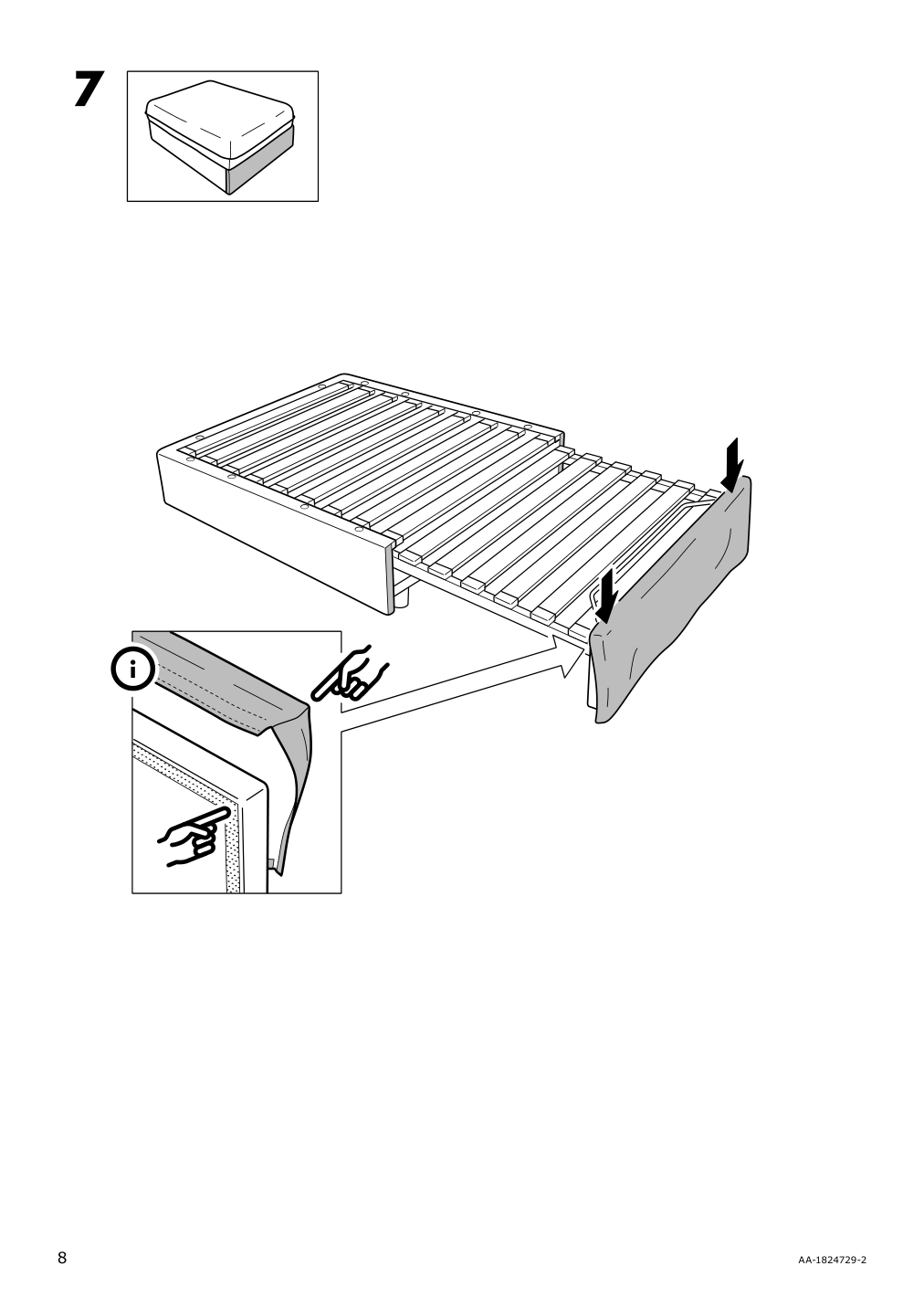 Assembly instructions for IKEA Vallentuna cover for sleeper module hillared beige | Page 8 - IKEA VALLENTUNA cover for sleeper module 304.874.10