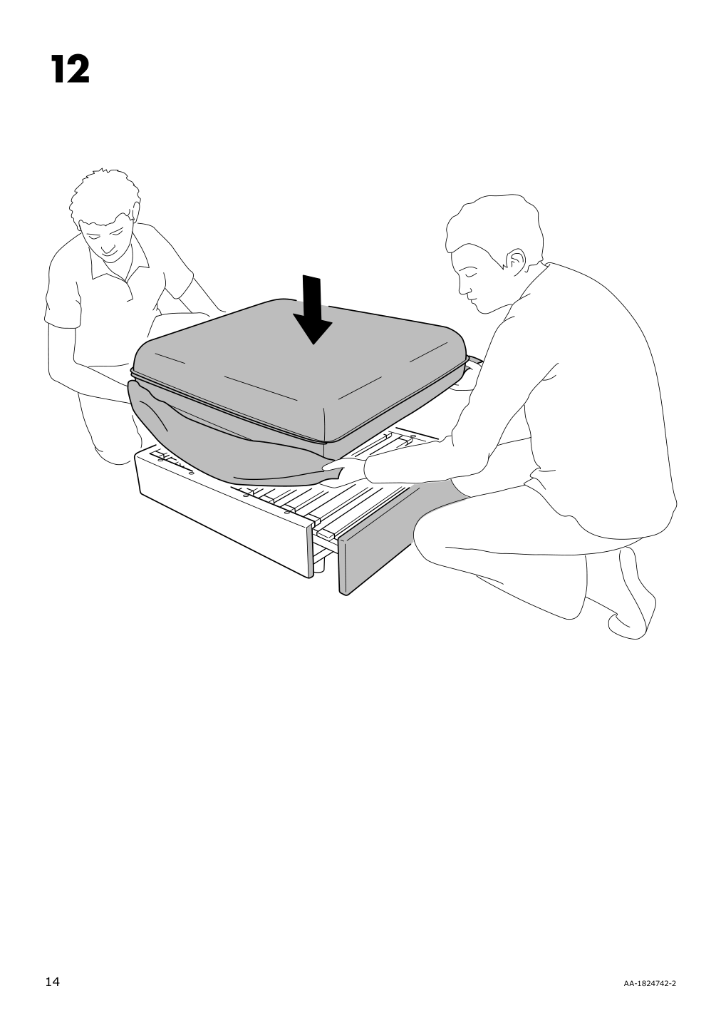 Assembly instructions for IKEA Vallentuna cover for sleeper module hillared dark gray | Page 14 - IKEA VALLENTUNA cover for sleeper module 304.998.23