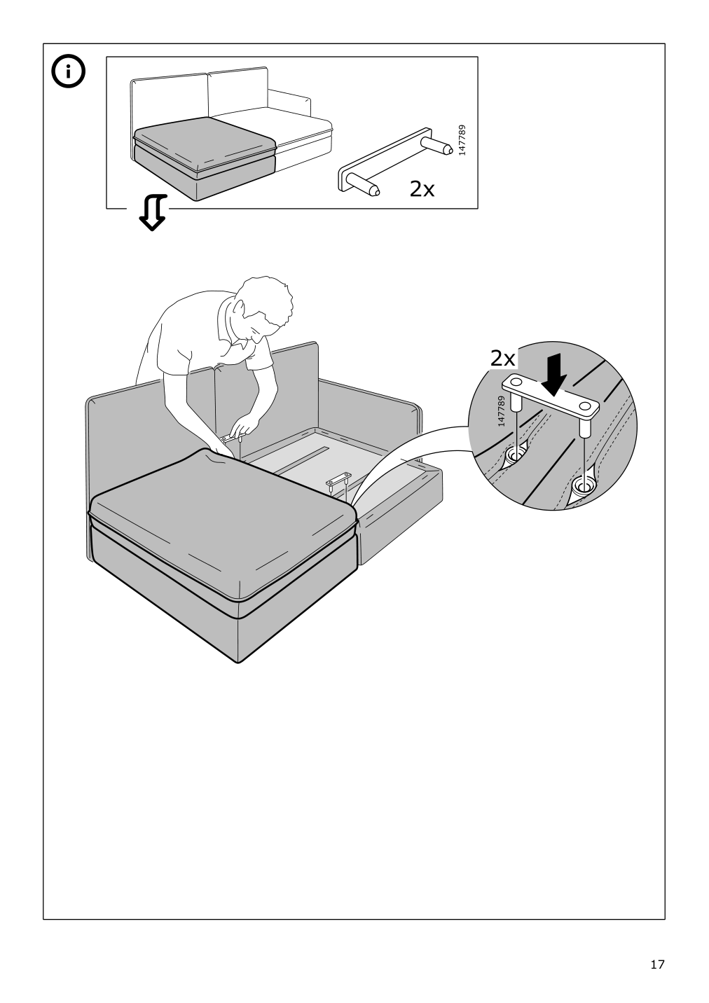 Assembly instructions for IKEA Vallentuna cover for sleeper module hillared dark gray | Page 17 - IKEA VALLENTUNA cover for sleeper module 304.998.23