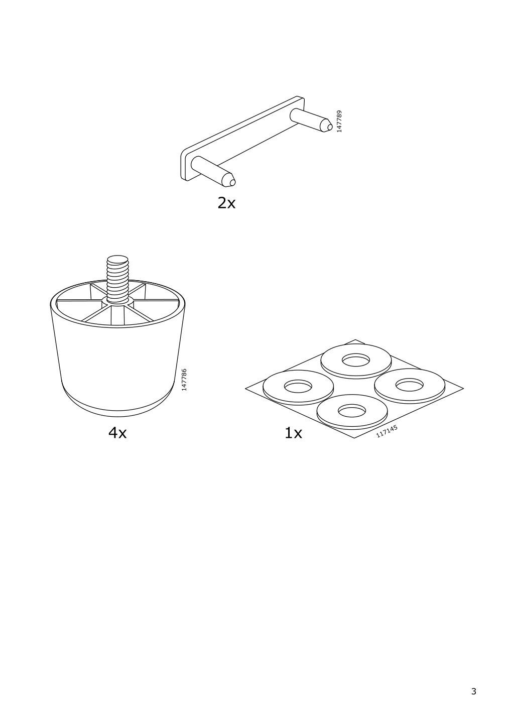 Assembly instructions for IKEA Vallentuna storage seat section cover funnarp black beige | Page 3 - IKEA VALLENTUNA storage seat section cover 103.297.56