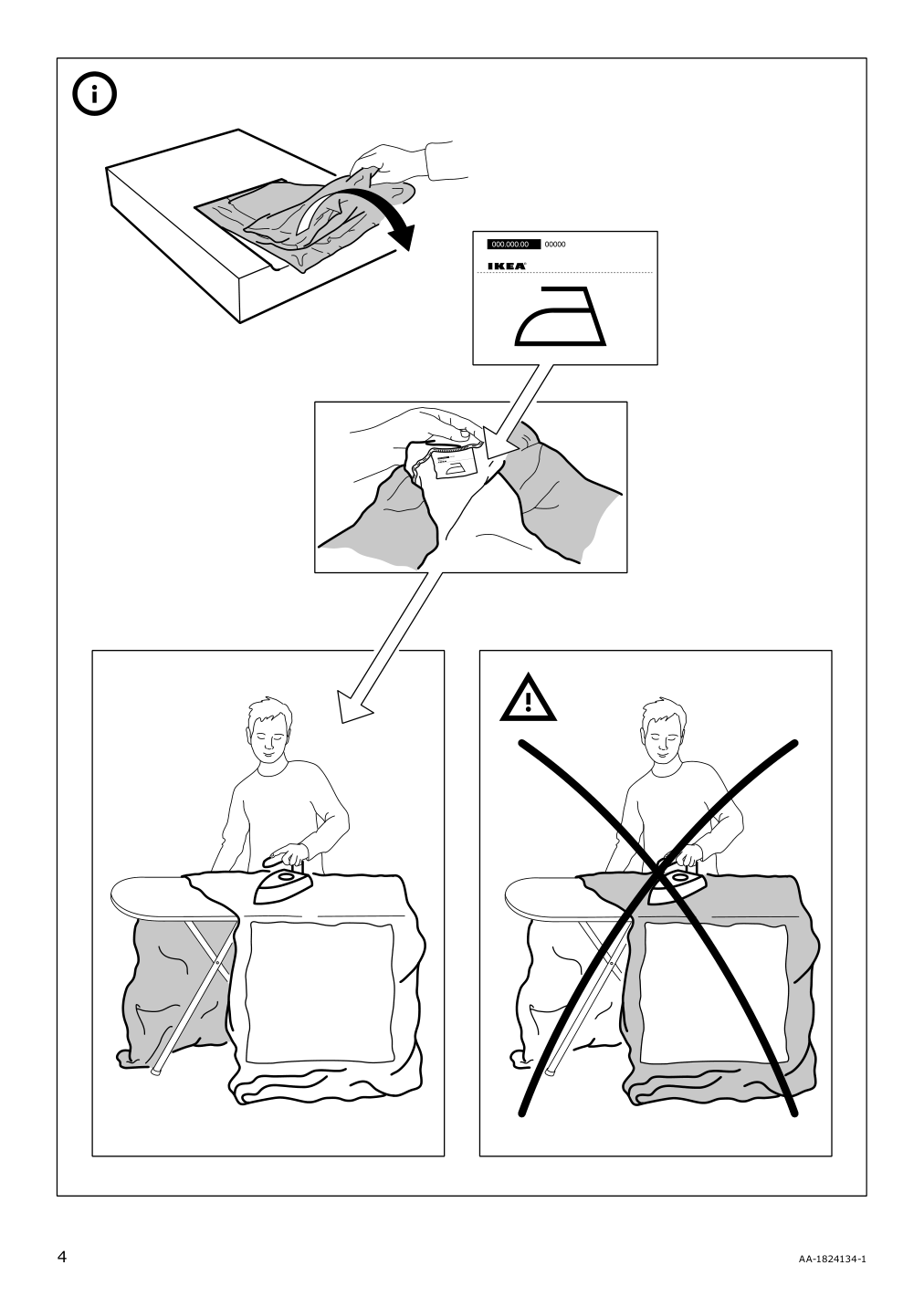 Assembly instructions for IKEA Vallentuna storage seat section cover funnarp black beige | Page 4 - IKEA VALLENTUNA storage seat section cover 103.297.56