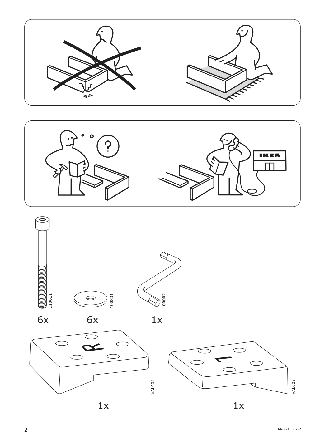 Assembly instructions for IKEA Vallfjaellet pair of armrests | Page 2 - IKEA VALLFJÄLLET office chair with armrests 395.051.79