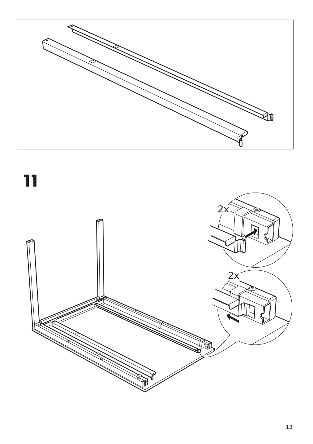 Assembly instructions for IKEA Vangsta extendable table white | Page 13 - IKEA VANGSTA / JANINGE table and 4 chairs 194.830.41