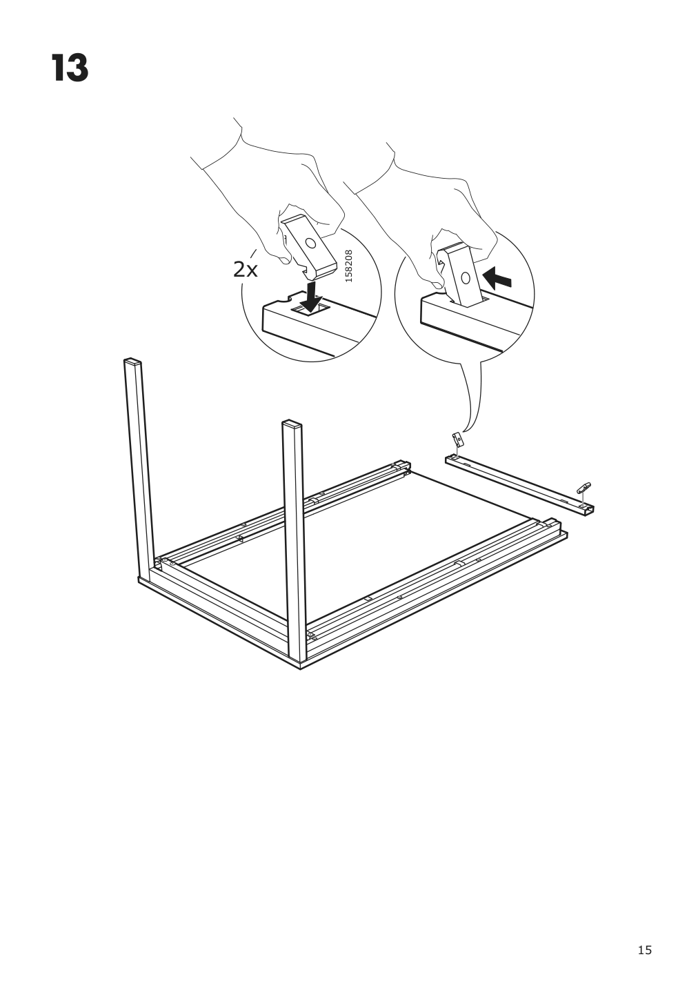 Assembly instructions for IKEA Vangsta extendable table white | Page 15 - IKEA VANGSTA / JANINGE table and 4 chairs 194.830.41