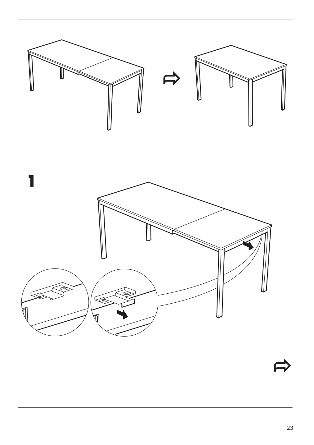 Assembly instructions for IKEA Vangsta extendable table white | Page 23 - IKEA VANGSTA / JANINGE table and 4 chairs 194.830.41