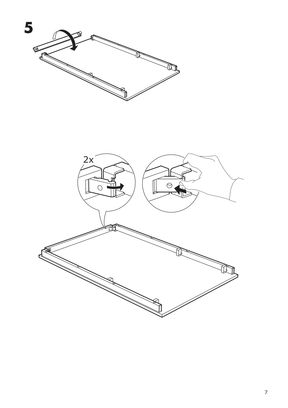 Assembly instructions for IKEA Vangsta extendable table white | Page 7 - IKEA VANGSTA / JANINGE table and 4 chairs 194.830.41