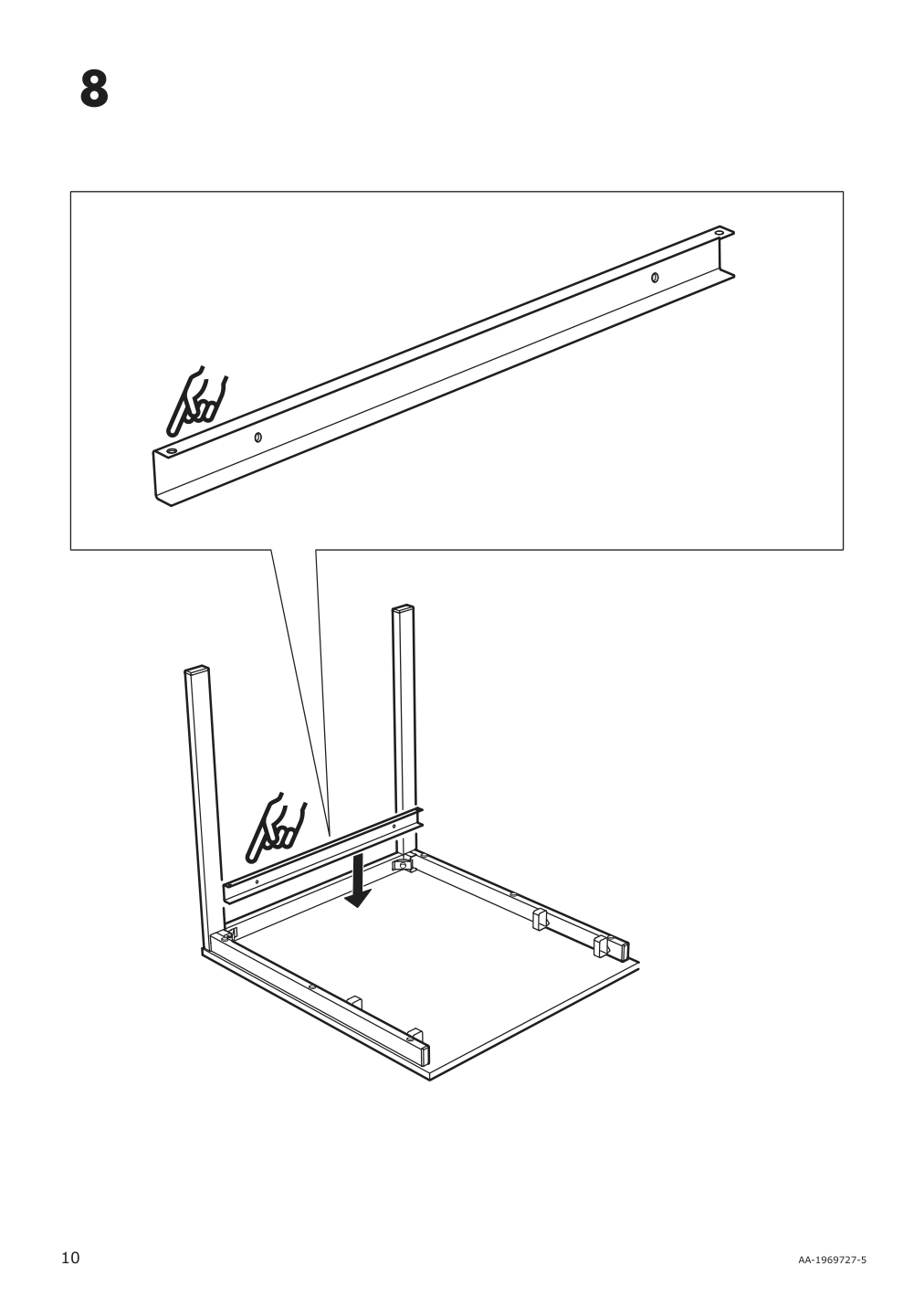 Assembly instructions for IKEA Vangsta extendable table white | Page 10 - IKEA VANGSTA extendable table 003.751.26