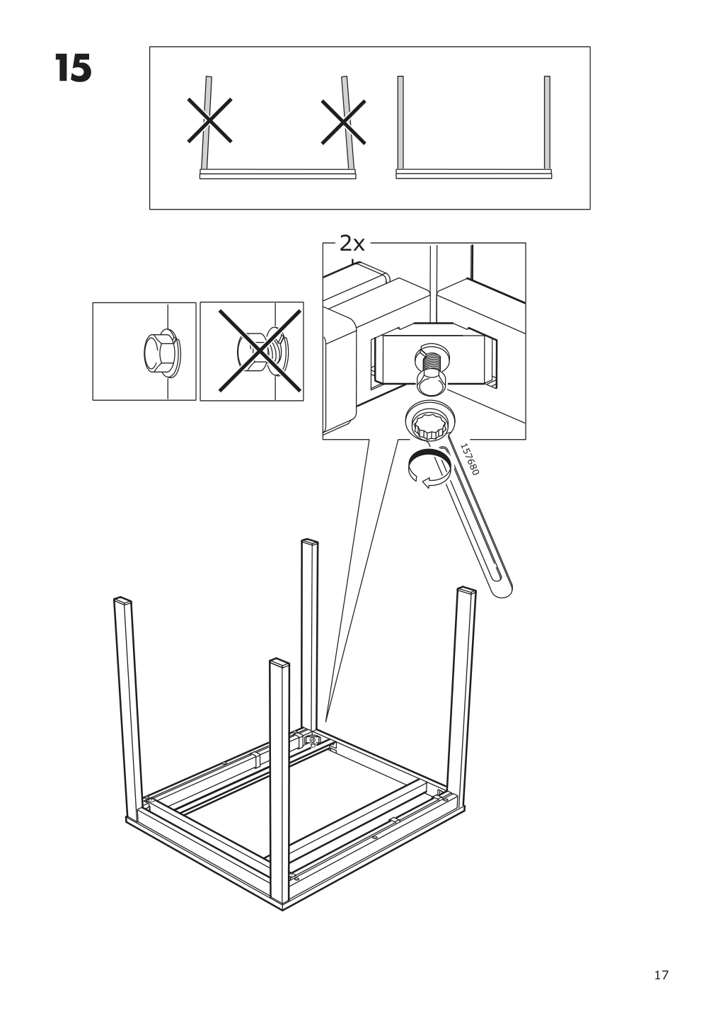 Assembly instructions for IKEA Vangsta extendable table white | Page 17 - IKEA VANGSTA extendable table 003.751.26