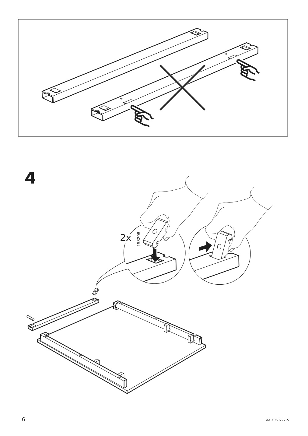 Assembly instructions for IKEA Vangsta extendable table white | Page 6 - IKEA VANGSTA / JANINGE table and 2 chairs 592.212.12