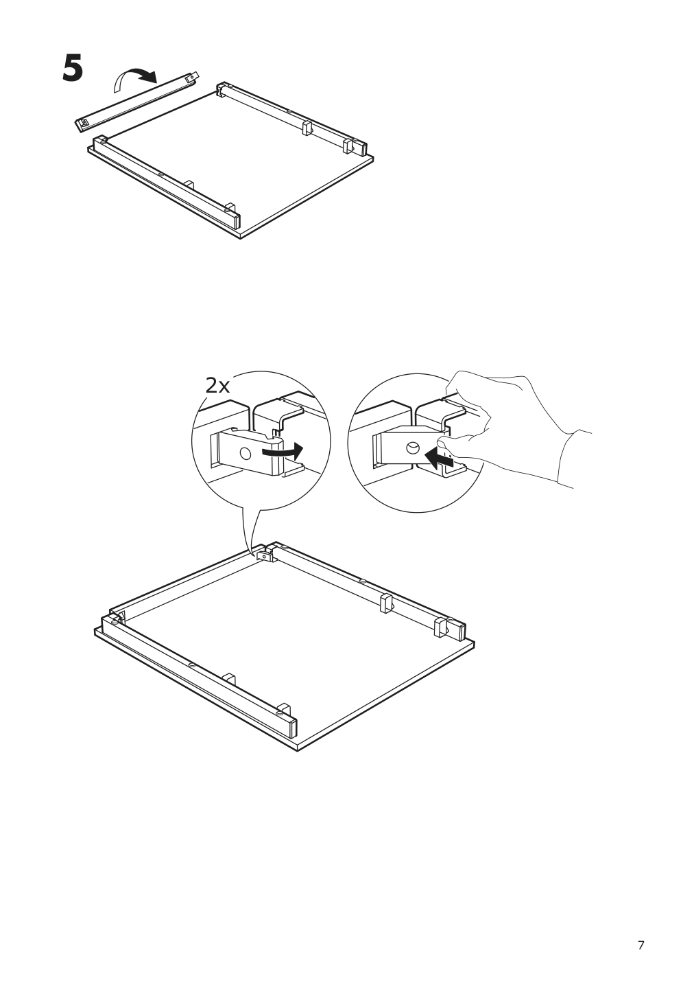 Assembly instructions for IKEA Vangsta extendable table white | Page 7 - IKEA VANGSTA / JANINGE table and 2 chairs 592.212.12