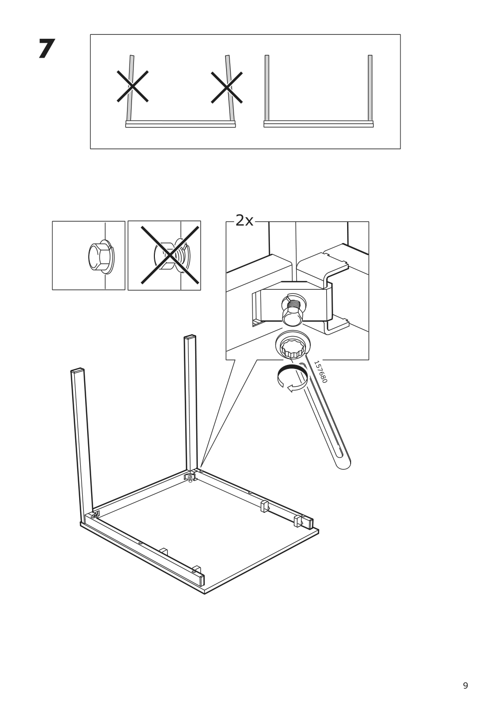 Assembly instructions for IKEA Vangsta extendable table white | Page 9 - IKEA VANGSTA / JANINGE table and 2 chairs 592.212.12