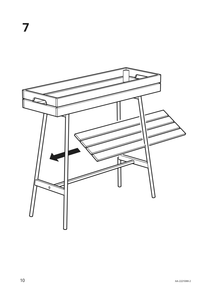 Assembly instructions for IKEA Vaniljstang plant stand pine black | Page 10 - IKEA VANILJSTÅNG plant stand 004.263.43