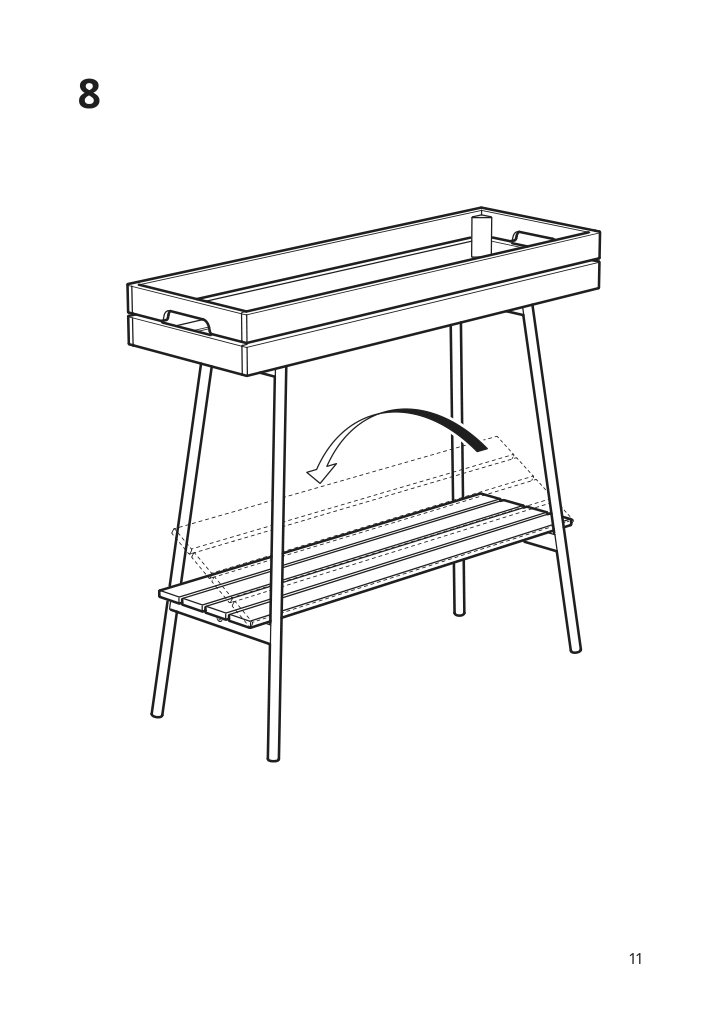 Assembly instructions for IKEA Vaniljstang plant stand pine black | Page 11 - IKEA VANILJSTÅNG plant stand 004.263.43